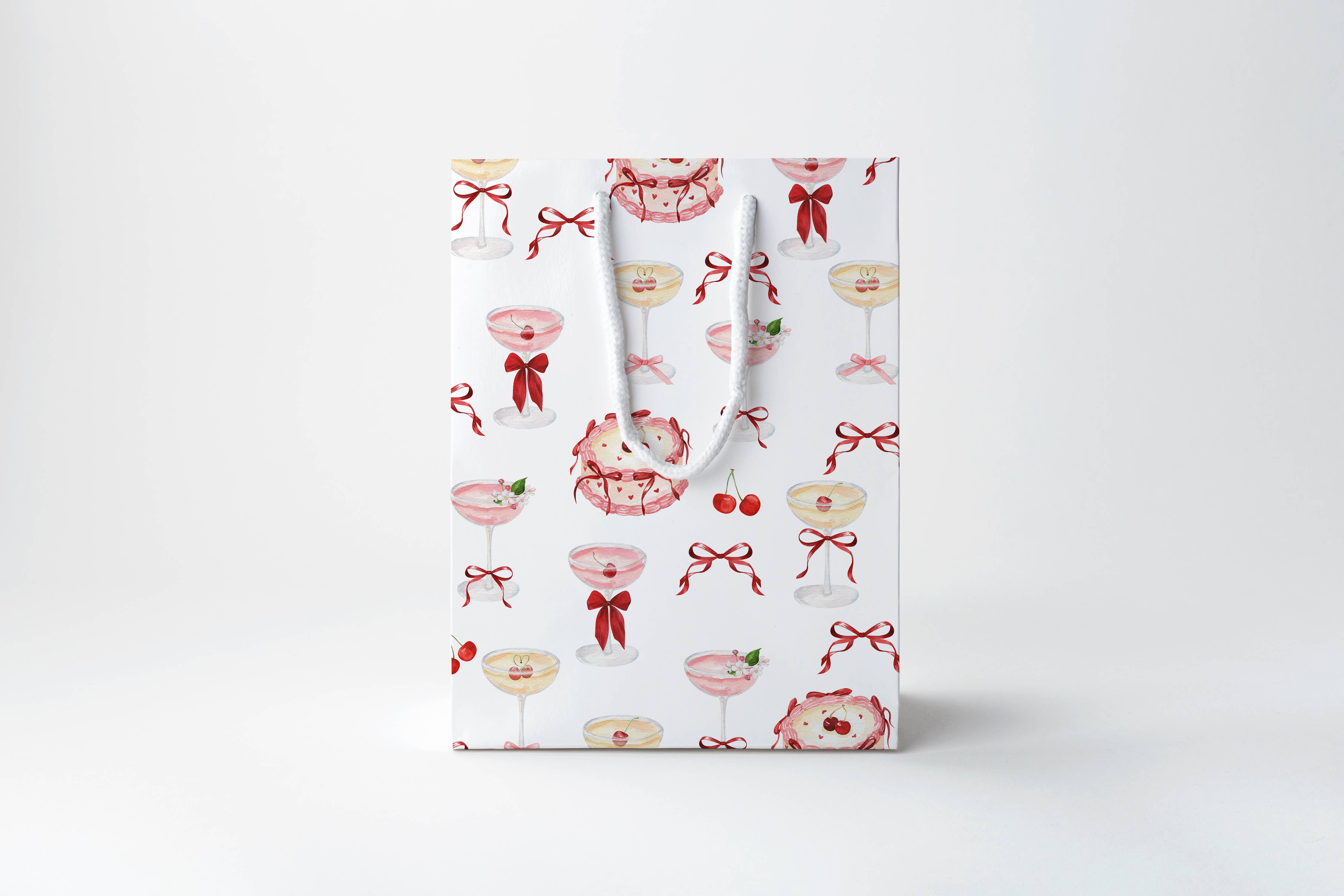 Gift bag with decorative pattern on a white background