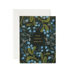 Greeting card with floral design and 'With Deepest Sympathy' text on a white background