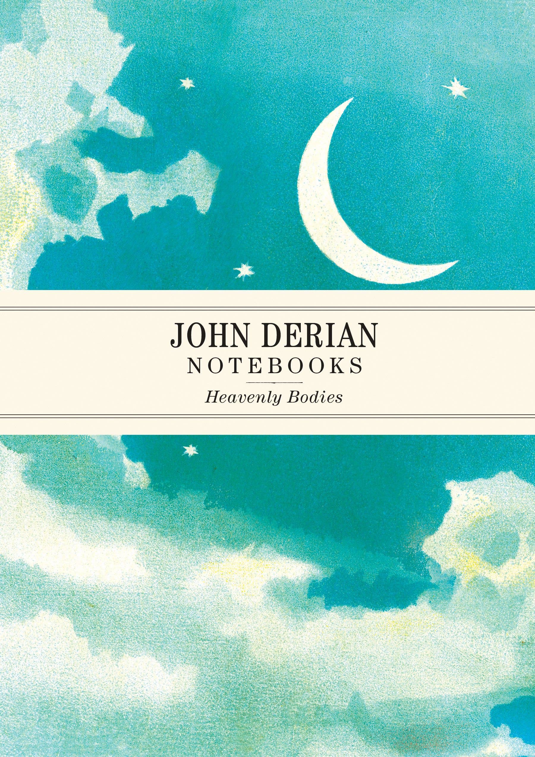 Notebook cover with celestial design and 'John Derian Notebooks' text