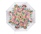 Floral-patterned umbrella on a white background