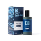 Duke Cannon Huron cologne bottle and packaging on a white background